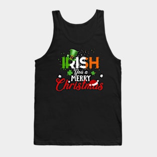 Irish You A Merry Ireland Flag Tank Top